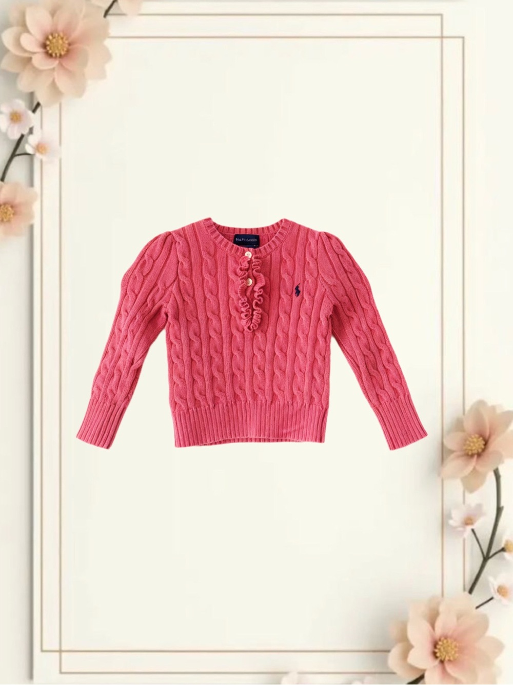 Ralph Lauren Girls Cable Knit Sweater